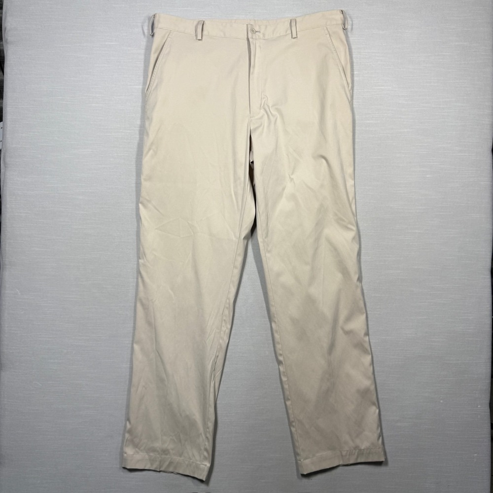 Nike Golf Dri-Fit Stay Cool Tech Stretch Blend Khaki Pants Tan Men 36X34